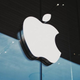 The Apple logo on an Apple store